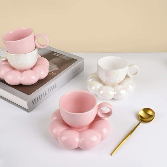 Bubble Cup & Saucer - Sunflower Set