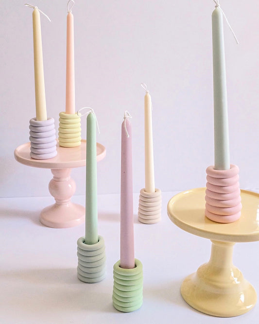 Pastel loop Candle Holders