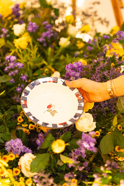 Berry Stripe Pasta Plate