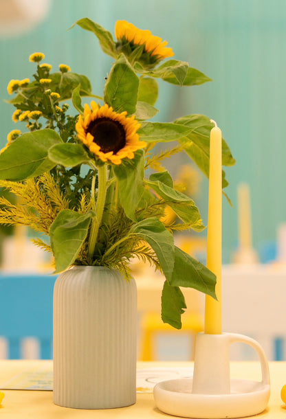 Elan Vase | Ribbed Short Vase