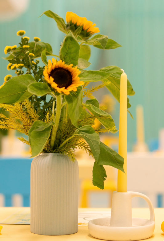 Elan Vase | Ribbed Short Vase