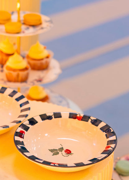 Berry Stripe Pasta Plate