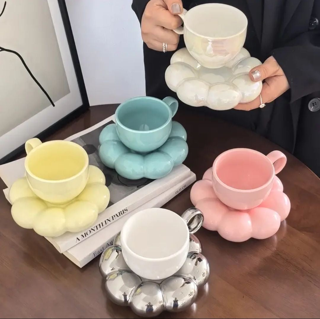 Bubble Cup & Saucer - Sunflower Set