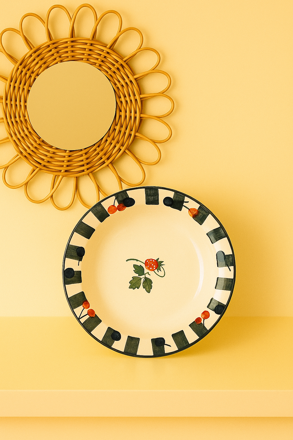 Berry Stripe Pasta Plate