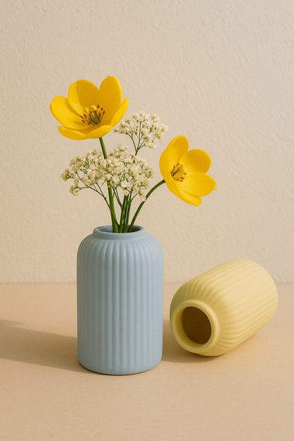 Elan Vase | Ribbed Short Vase