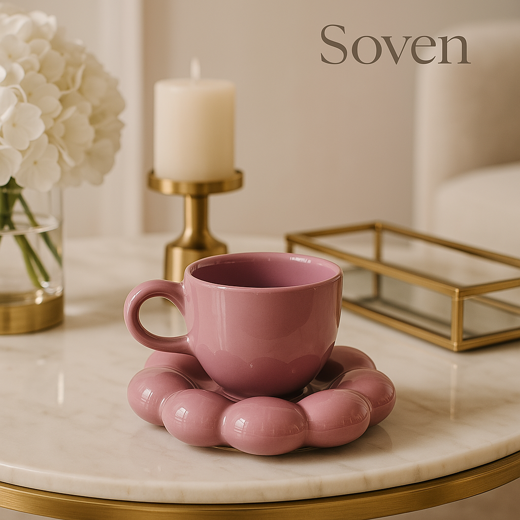 Bubble Cup & Saucer - Sunflower Set