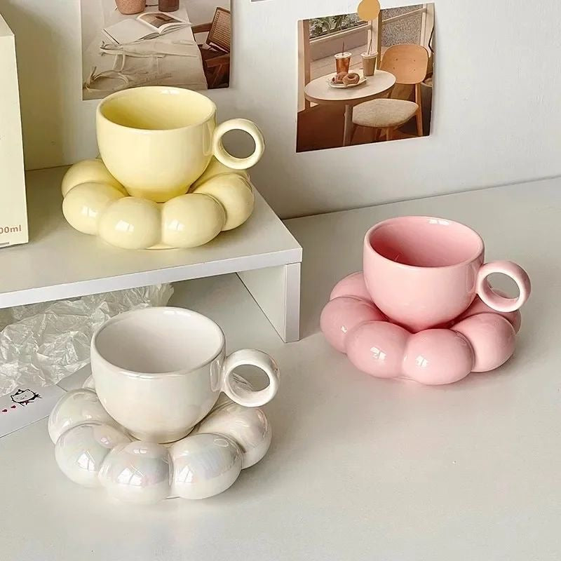 Bubble Cup & Saucer - Sunflower Set
