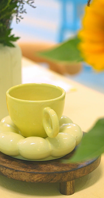 Bubble Cup & Saucer - Sunflower Set