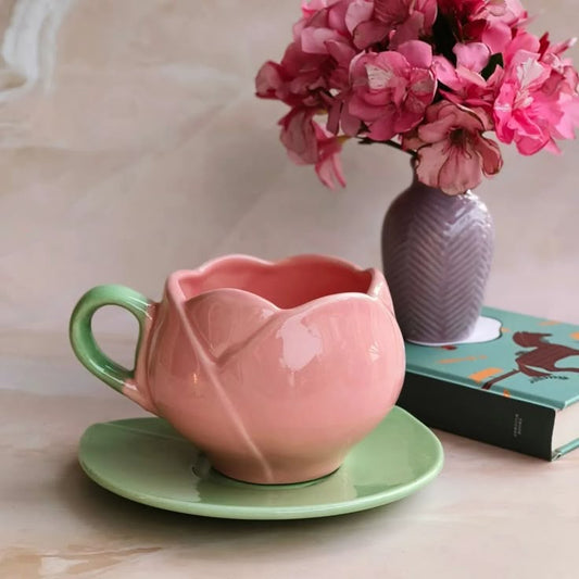 Tulip Glaze Cup & Saucer