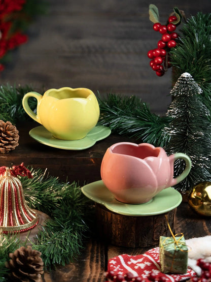 Tulip Glaze Cup & Saucer