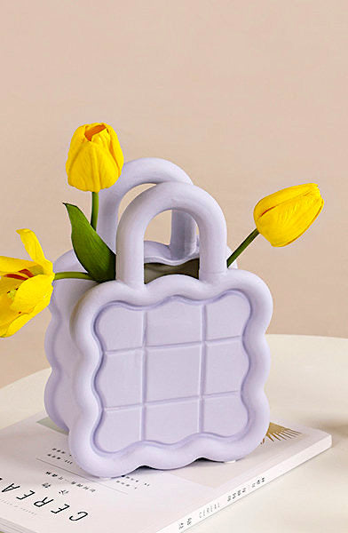 Mini Bag Flower Vase - Lavender